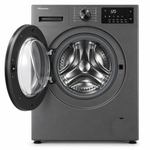 Load image into Gallery viewer, Hisense 7kg Front Load Washing Machine, 1200 RPM, Inverter Motor, Jet Wash, Titanium Grey – WFQP7012JT/P - Teq Souq