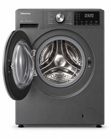 Hisense 8kg Front Load Washing Machine, 1200 RPM, Inverter Motor, Jet Wash, Titanium Grey – WFQP8012JTS - Teq Souq