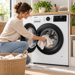 Load image into Gallery viewer, Hisense 8kg Front Load Washing Machine, 1200 RPM, Inverter Motor, Steam Wash, White – WFSQ8012VMW - Teq Souq