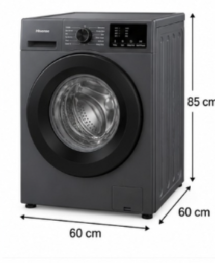 Hisense 6kg Front Load Washing Machine, 1000 RPM, 15 Programs, Titanium Grey – WFVC6010T - Teq Souq