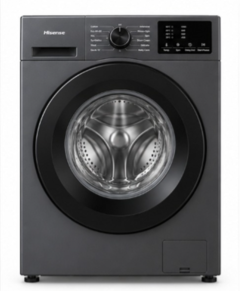 Hisense 6kg Front Load Washing Machine, 1000 RPM, 15 Programs, Titanium Grey – WFVC6010T - Teq Souq