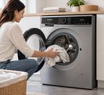 Load image into Gallery viewer, Siemens iQ300 9kg Front Load Washing Machine, 1400 RPM, iQdrive, varioSpeed, Silver Inox – WG44A10XGC - Teq Souq