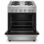 Load image into Gallery viewer, Wolf Power 60x60cm 4 Hot Plate Electric Cooker, 65L Oven with Fan, Stainless Steel – WGC6060HERMF - Teq Souq