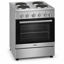 Wolf Power 60x60cm 4 Hot Plate Electric Cooker, 65L Oven with Fan, Stainless Steel – WGC6060HERMF - Teq Souq