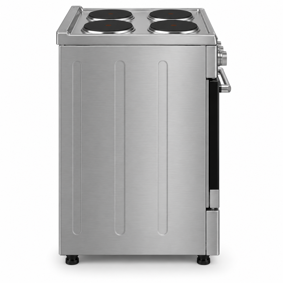 Wolf Power 60x60cm 4 Hot Plate Electric Cooker, 65L Oven with Fan, Stainless Steel – WGC6060HERMF - Teq Souq