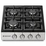 Load image into Gallery viewer, Westpoint 60cm 4 Burner Countertop Gas Hob, Auto Ignition, Cast Iron Supports, Stainless Steel – WGUJ-6640GIF - Teq Souq