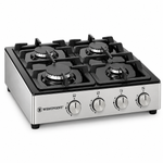 Load image into Gallery viewer, Westpoint 60cm 4 Burner Countertop Gas Hob, Auto Ignition, Cast Iron Supports, Stainless Steel – WGUJ-6640GIF - Teq Souq