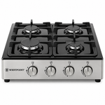 Load image into Gallery viewer, Westpoint 60cm 4 Burner Countertop Gas Hob, Auto Ignition, Cast Iron Supports, Stainless Steel – WGUJ-6640GIF - Teq Souq