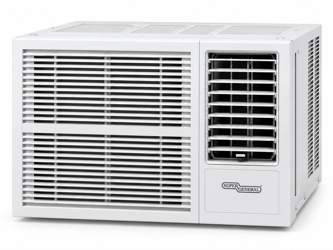 Super General SGA18i 18000 BTU Inverter Window Air Conditioner, T3 Compressor, 6-in-1 Filter, R410A, White