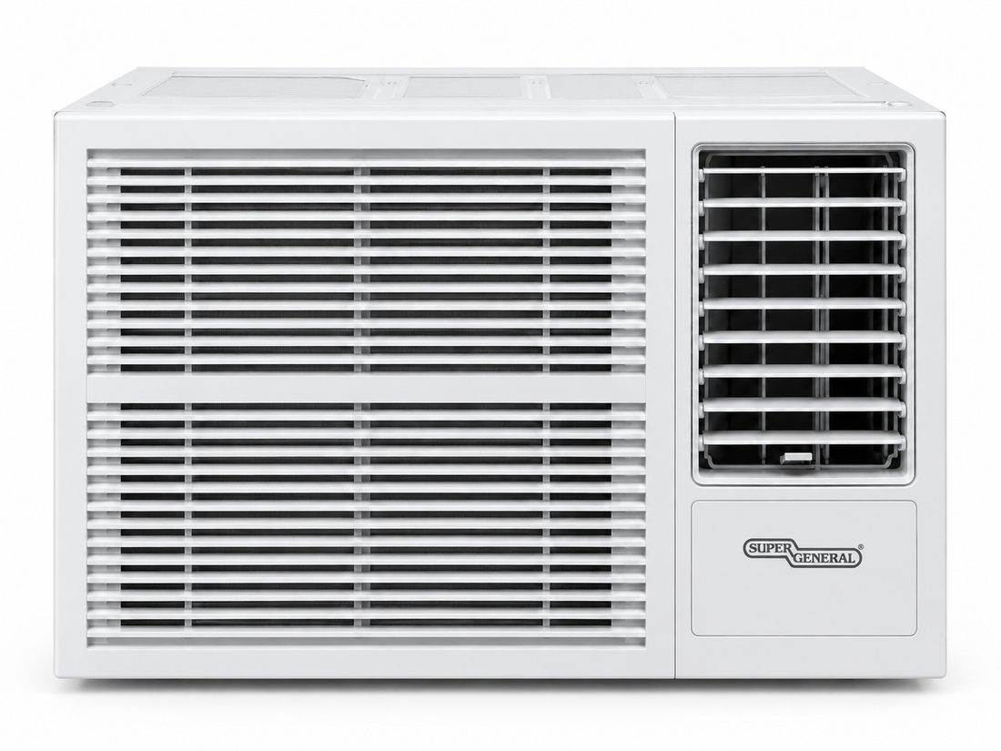 Super General SGA18i 18000 BTU Inverter Window Air Conditioner, T3 Compressor, 6-in-1 Filter, R410A, White