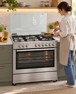 Load image into Gallery viewer, Whirlpool 90x60cm 5 Burner Freestanding Gas Cooker, 97L Gas Oven &amp; Grill, Cast Iron, Inox – WM9GC1KCX/MEA - Teq Souq