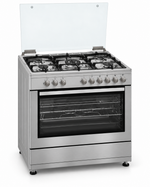 Load image into Gallery viewer, Whirlpool 90x60cm 5 Burner Freestanding Gas Cooker, 97L Gas Oven &amp; Grill, Cast Iron, Inox – WM9GC1KCX/MEA - Teq Souq