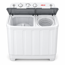 AKAI 10kg Twin Tub Semi-Automatic Washing Machine, Top Load, Spin Dryer, White – WMMA-X010TT - Teq Souq