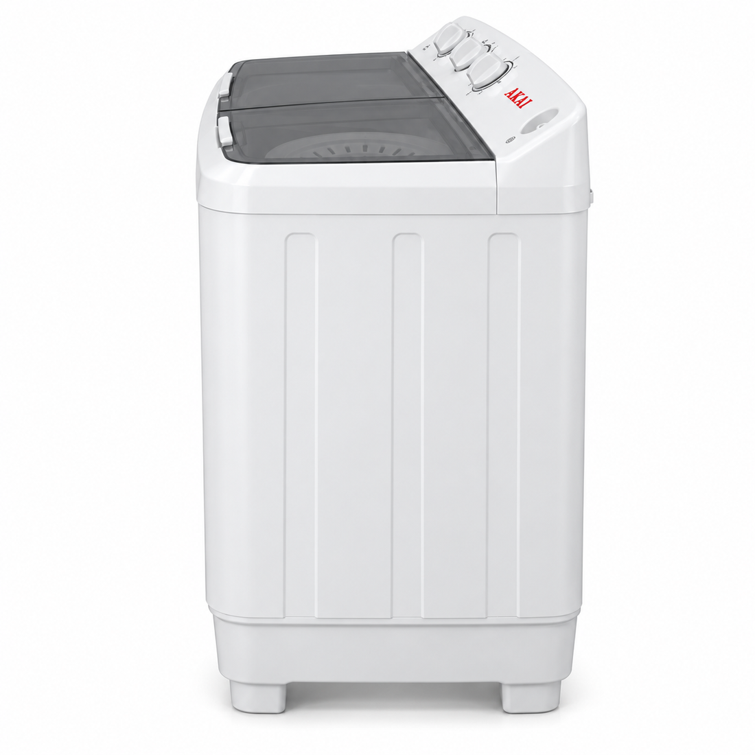 AKAI 9kg Twin Tub Semi-Automatic Washing Machine, Top Load, Spin Dryer, White – WMMA-X09TT - Teq Souq