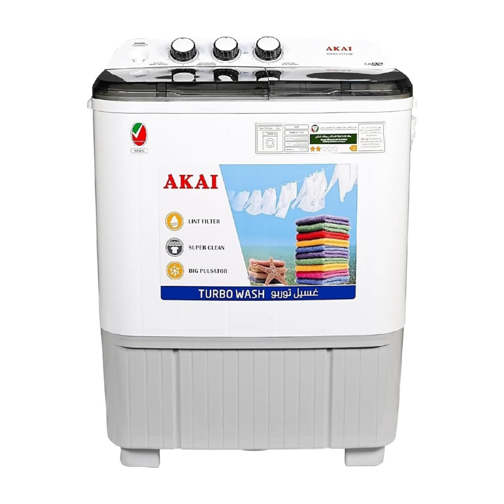 AKAI 5 kg Twin-Tub Semi-Automatic Washing Machine WMMA-XTT51W