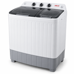 Load image into Gallery viewer, AKAI 5kg Twin Tub Semi-Automatic Washing Machine, Top Load, Spin Dryer, White – WMMA-XTT51W - Teq Souq