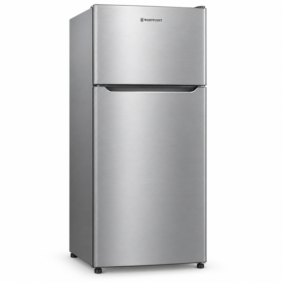 Westpoint 250L Double Door Top Mount Refrigerator, No Frost, Silver – WNN-3023ERI - Teq Souq