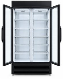 Westpoint 1200L 2-Door Upright Showcase Chiller, No Frost Commercial Beverage Cooler, Black – WPSN-12017T2 - Teq Souq