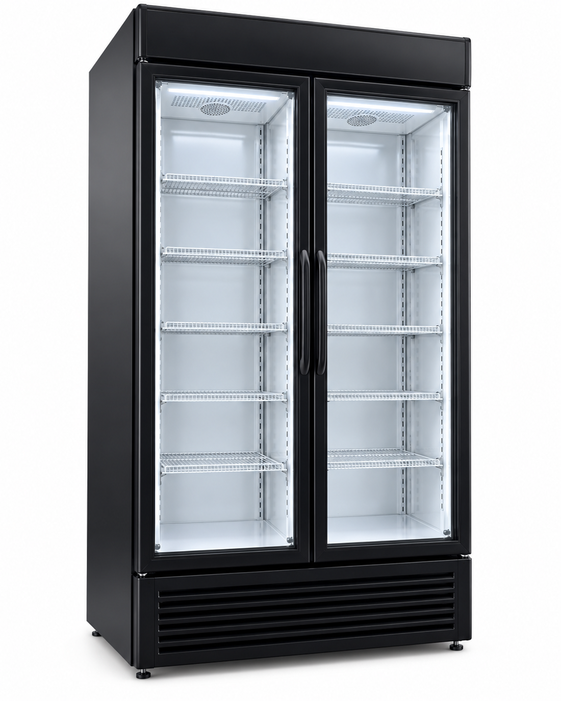Westpoint 1200L 2-Door Upright Showcase Chiller, No Frost Commercial Beverage Cooler, Black – WPSN-12017T2 - Teq Souq