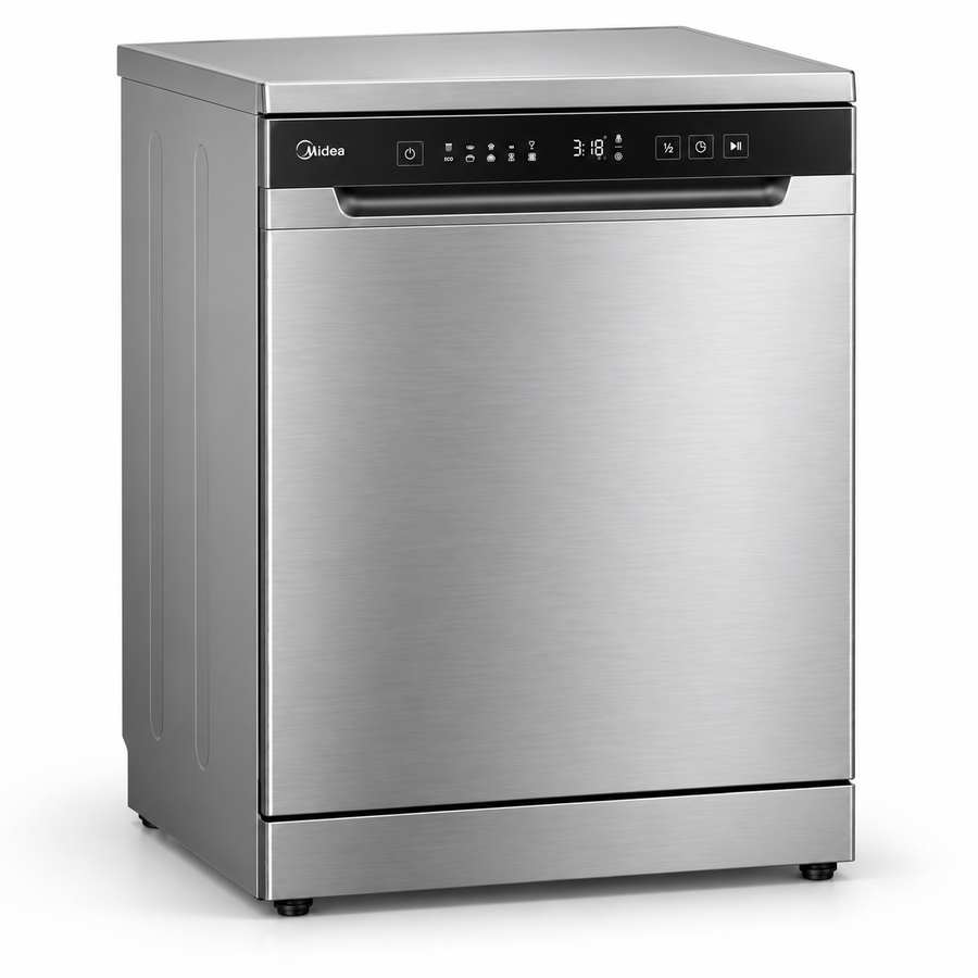 Midea 13 Place Settings Freestanding Dishwasher, Silver – WQP13-5233C-S - Teq Souq