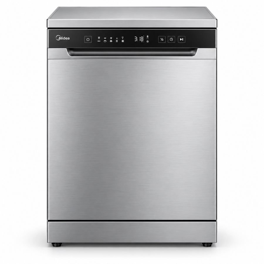Midea 13 Place Settings Freestanding Dishwasher, Silver – WQP13-5233C-S - Teq Souq