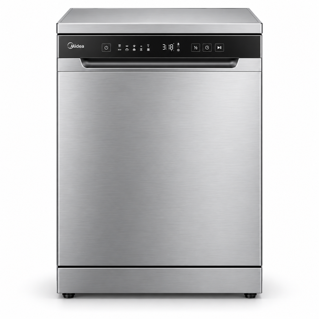 Midea 13 Place Settings Freestanding Dishwasher, Silver – WQP13-5233C-S - Teq Souq