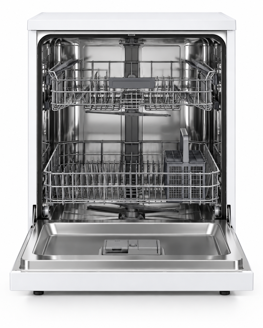 Midea 14 Place Settings Smart Freestanding Dishwasher, 8 Programs, Wi-Fi, White – WQP14-W7633CW - Teq Souq