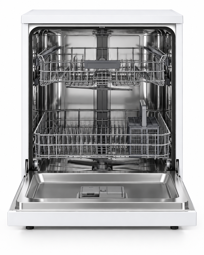 Midea 14 Place Settings Smart Freestanding Dishwasher, 8 Programs, Wi-Fi, White – WQP14-W7633CW - Teq Souq