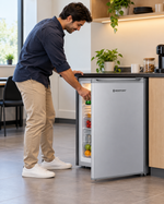 Load image into Gallery viewer, Westpoint 50L Single Door Mini Refrigerator, Manual Defrost, Lock &amp; Key, Silver – WROK-521EI - Teq Souq