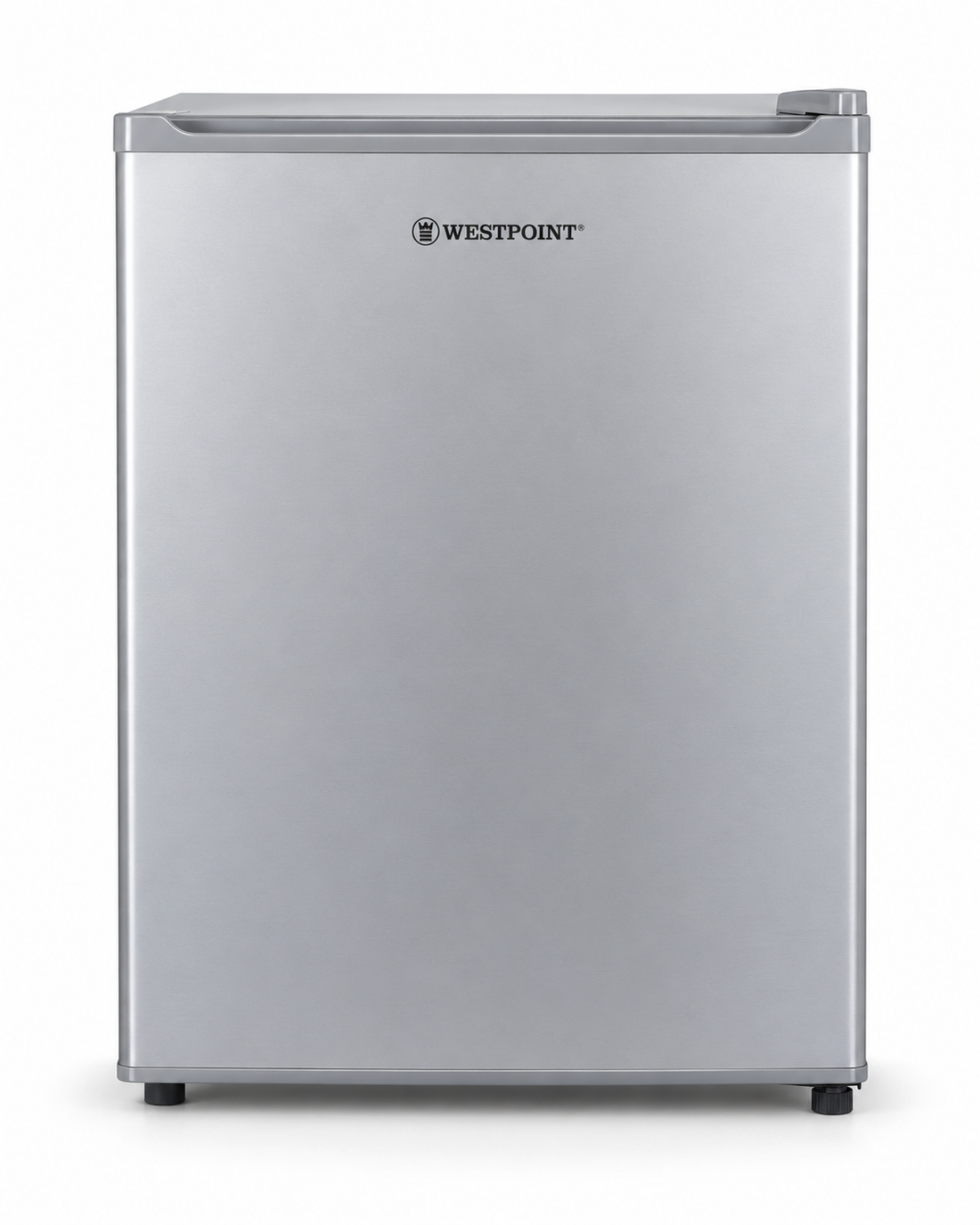 Westpoint 50L Single Door Mini Refrigerator, Manual Defrost, Lock & Key, Silver – WROK-521EI - Teq Souq