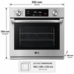 Load image into Gallery viewer, LG 76L InstaView Built-In Electric Oven, 15 Cooking Modes, Air Fry, Air Sous-Vide, Stainless Steel – WSED7613S - Teq Souq