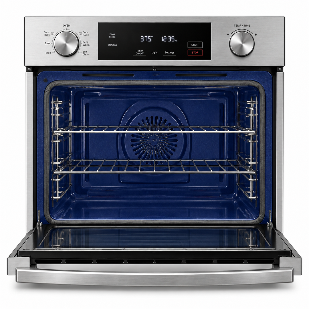 LG 76L InstaView Built-In Electric Oven, 15 Cooking Modes, Air Fry, Air Sous-Vide, Stainless Steel – WSED7613S - Teq Souq