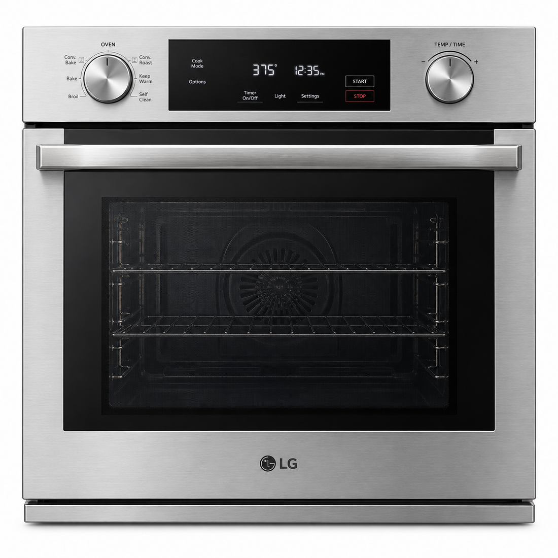 LG 76L InstaView Built-In Electric Oven, 15 Cooking Modes, Air Fry, Air Sous-Vide, Stainless Steel – WSED7613S - Teq Souq