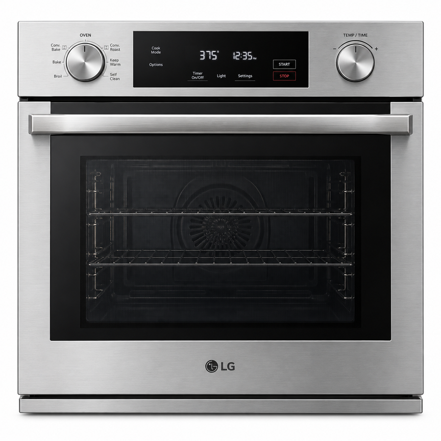 LG 76L InstaView Built-In Electric Oven, 15 Cooking Modes, Air Fry, Air Sous-Vide, Stainless Steel – WSED7613S - Teq Souq