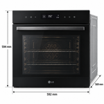 Load image into Gallery viewer, LG 76L InstaView Built-In Electric Oven, 15 Cooking Modes, Air Fry, Air Sous-Vide, Stainless Steel – WSED7613S - Teq Souq