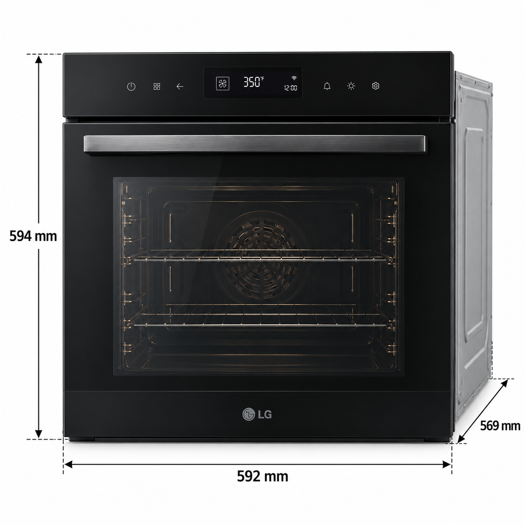 LG 76L InstaView Built-In Electric Oven, 15 Cooking Modes, Air Fry, Air Sous-Vide, Stainless Steel – WSED7613S - Teq Souq