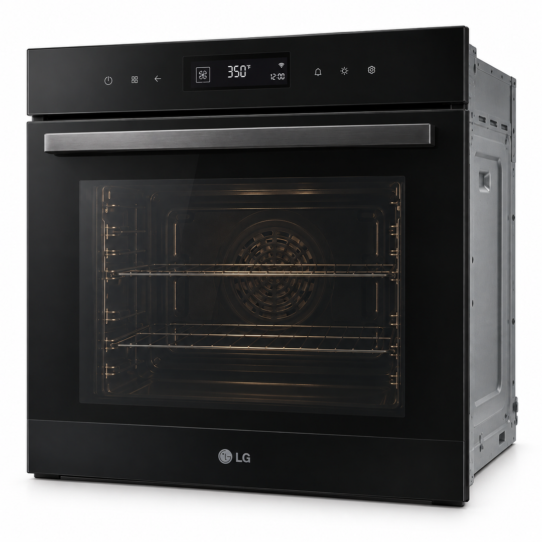 LG 76L InstaView Built-In Electric Oven, Air Fry, Steam Sous-Vide, Wi-Fi, Matte Black – WSED7667M - Teq Souq