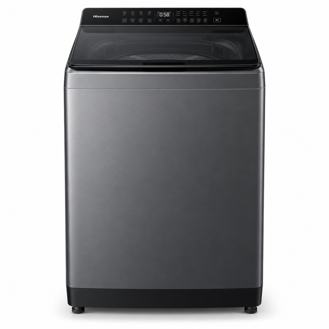 Hisense 9kg Fully Automatic Top Load Washing Machine, Aqua Save, Quick Wash, Titanium Grey – WT3K9022UT - Teq Souq