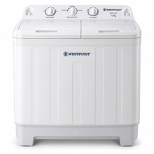 Westpoint 12kg Semi-Automatic Twin Tub Washing Machine, Top Load, Spin Dryer, White – WTX-1217 - Teq Souq