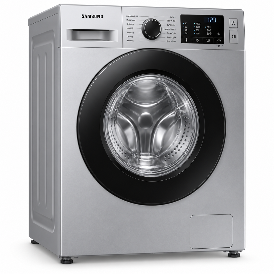 Samsung 7kg Front Load Washing Machine, Digital Inverter, Quick Wash, 1200 RPM, Silver – WW70T3020BS - Teq Souq