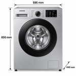 Load image into Gallery viewer, Samsung 7kg Front Load Washing Machine, Digital Inverter, Quick Wash, 1200 RPM, Silver – WW70T3020BS - Teq Souq