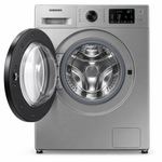 Load image into Gallery viewer, Samsung 8kg Front Load Washing Machine, EcoBubble, Hygiene Steam, 1400 RPM, Silver – WW80TA046AX - Teq Souq