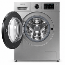 Samsung 8kg Front Load Washing Machine, EcoBubble, Hygiene Steam, 1400 RPM, Silver – WW80TA046AX - Teq Souq