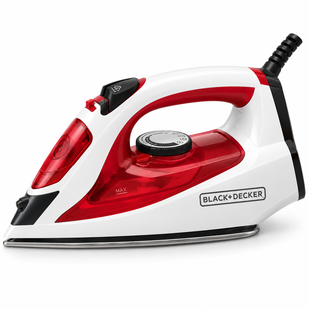 BLACK+DECKER X1550-B5 1600W Steam Iron – Non-Stick Soleplate - Teq Souq