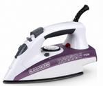 Load image into Gallery viewer, BLACK+DECKER X1750-B5 1750W Steam Iron – Non-Stick Soleplate, 220ml Water Tank, Steam Boost, Vertical Steam, White/Purple - Teq Souq