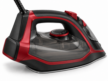 BLACK+DECKER X2050-B5 2200W Steam Iron – Ceramic Soleplate, 380ml Water Tank, 90g Steam Boost, Anti-Drip, Grey/Red - Teq Souq