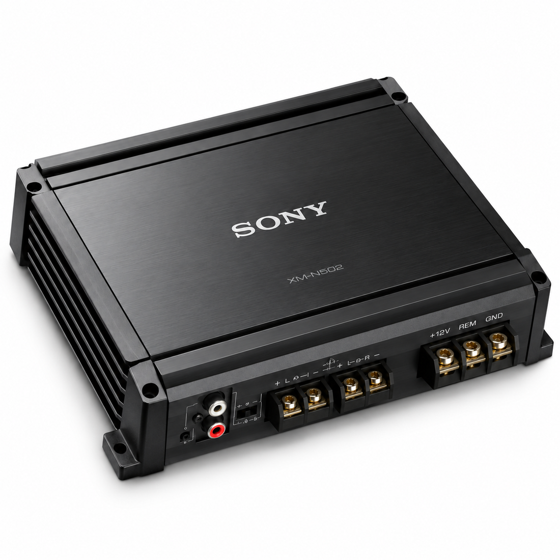Sony XM-N502 500W 2-Channel Stereo Car Amplifier – 65W x 2 RMS, MOSFET Power Supply, Low Pass Filter, Black - Teq Souq