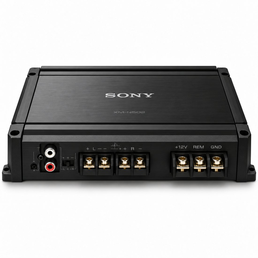 Sony XM-N502 500W 2-Channel Stereo Car Amplifier – 65W x 2 RMS, MOSFET Power Supply, Low Pass Filter, Black - Teq Souq