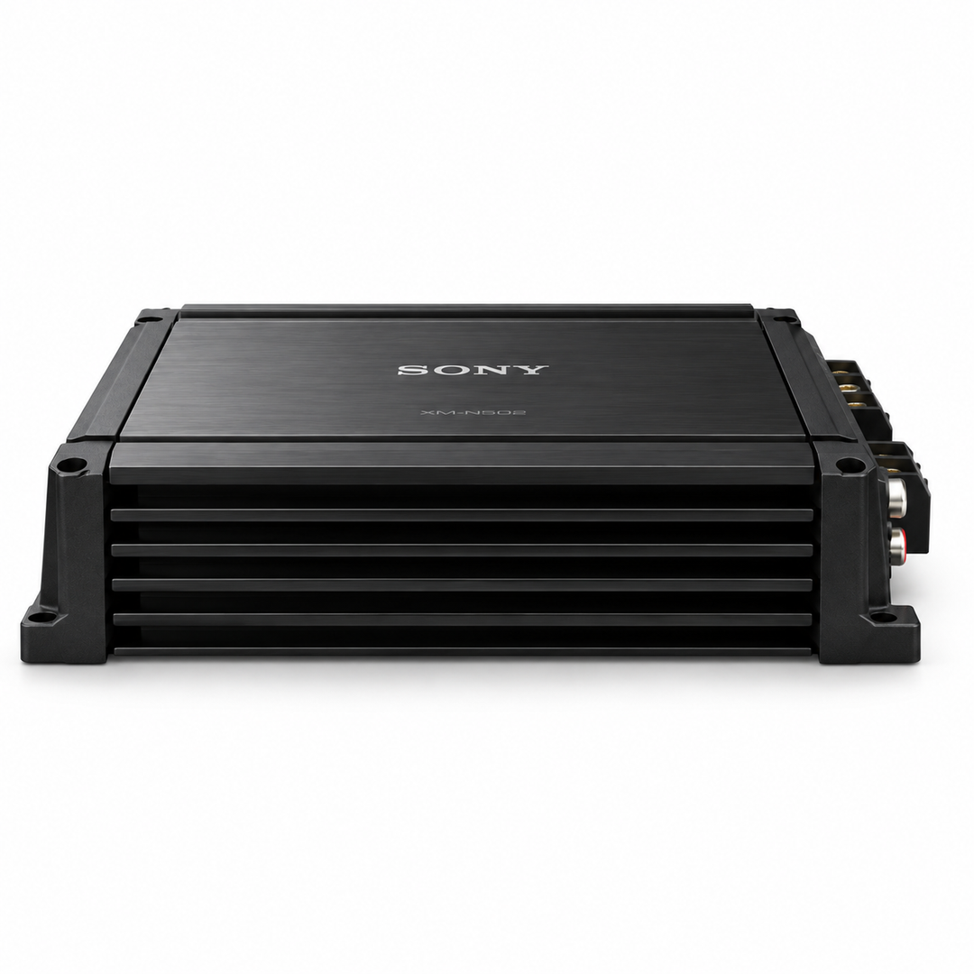 Sony XM-N502 500W 2-Channel Stereo Car Amplifier – 65W x 2 RMS, MOSFET Power Supply, Low Pass Filter, Black - Teq Souq