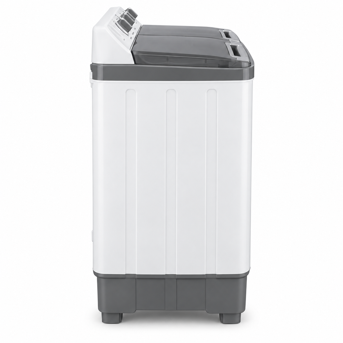 Hisense XPB140-SXC14 14kg Semi-Automatic Twin Tub Washing Machine – 7.5kg Spin Capacity, Top Load, Lint Filter, White/Grey - Teq Souq